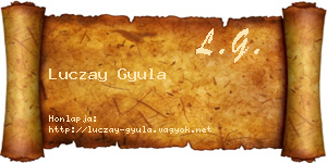 Luczay Gyula névjegykártya